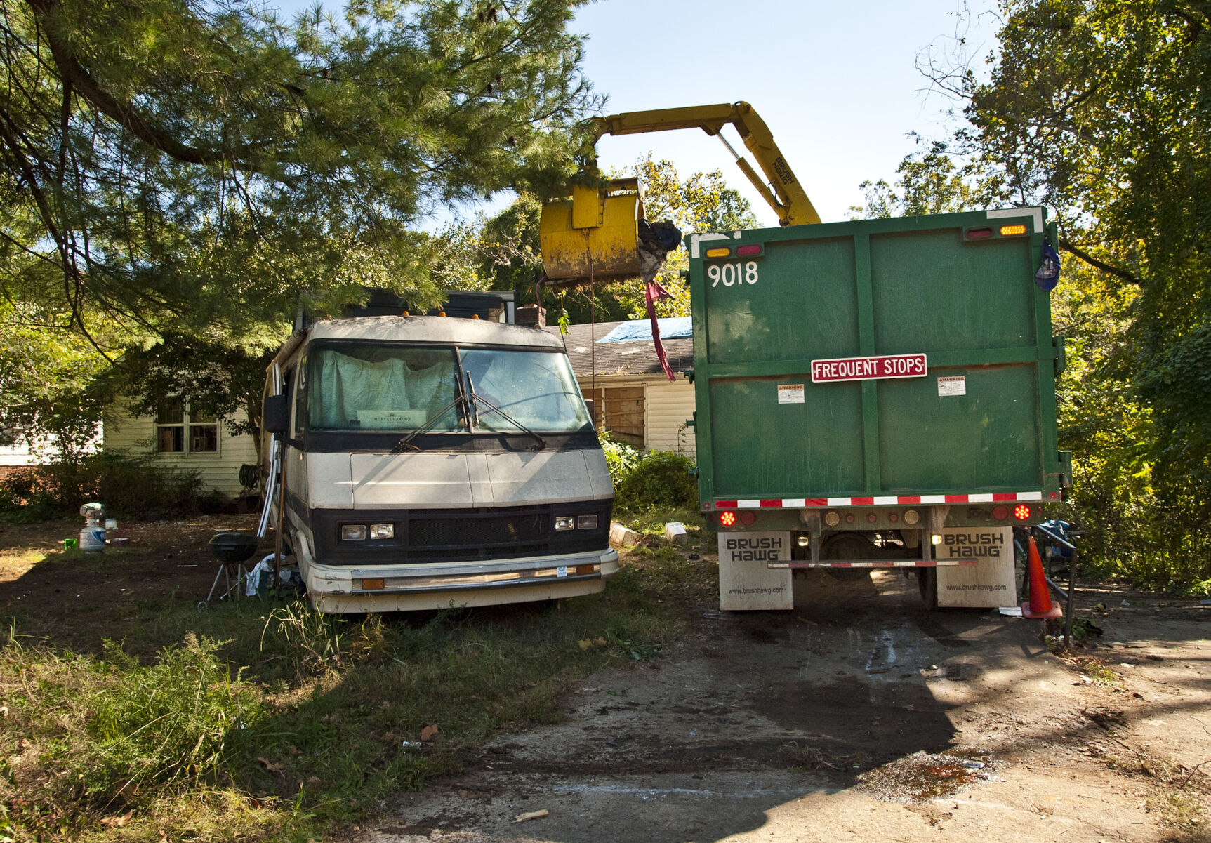 Silas Creek Parkway home cleanup